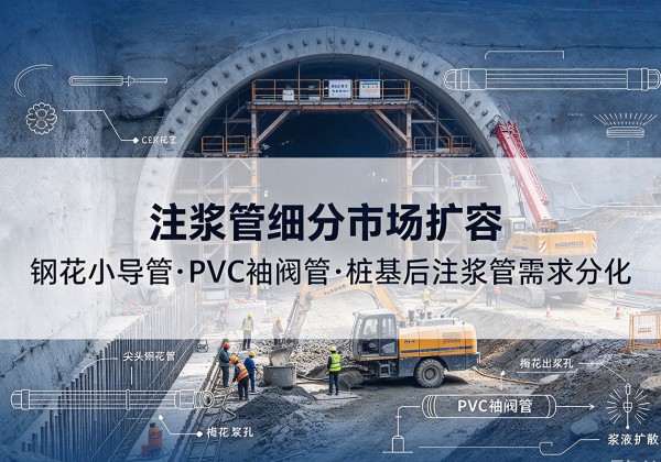 松山注浆管细分市场扩容，隧道钢花小导管、PVC 袖阀管、桩基后注浆管需求分化